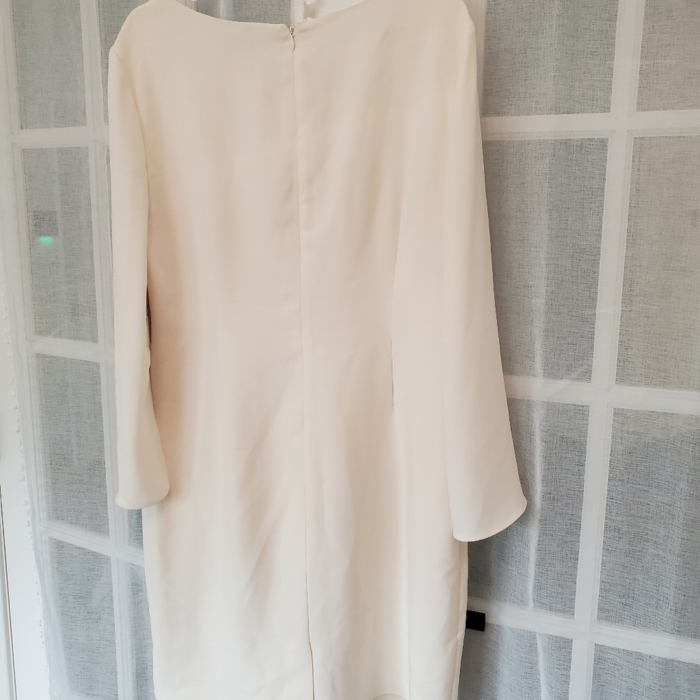 Halston Cape Sleeve Sheath Dress - Picture 4 of 8